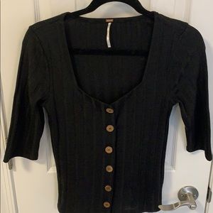 Free People Black Sweater